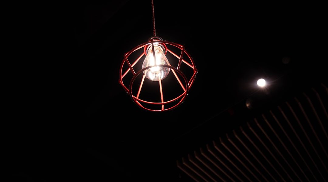 Photo retro-futuristic hanging light