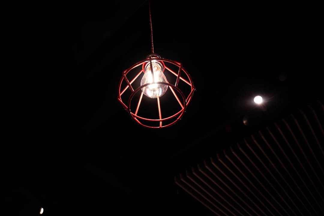 Photo retro-futuristic hanging light