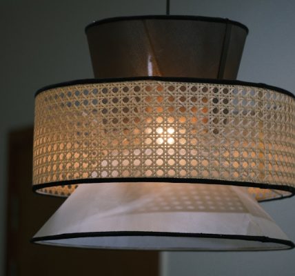 Photo straw pendant lamp